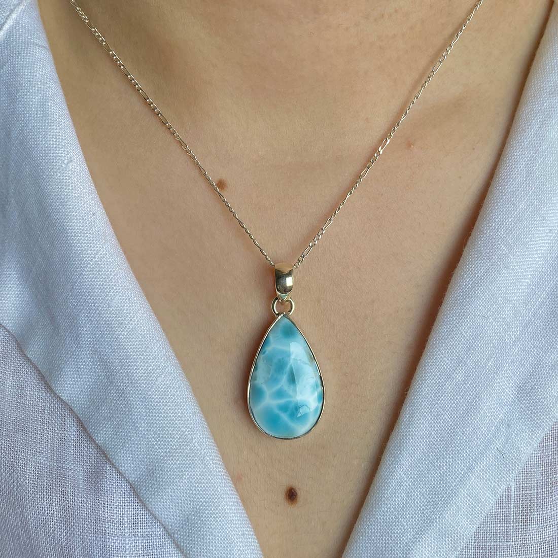 Larimar Pendant-(LAR-P-11.)